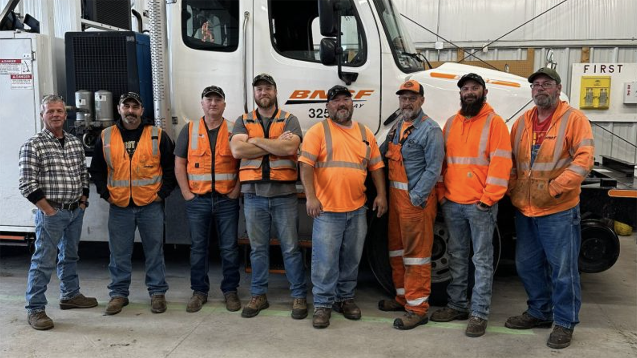 The BNSF Ottumwa, Iowa, maintenance-of-way team recently achieved nine years injury-free. (BNSF Photograph)