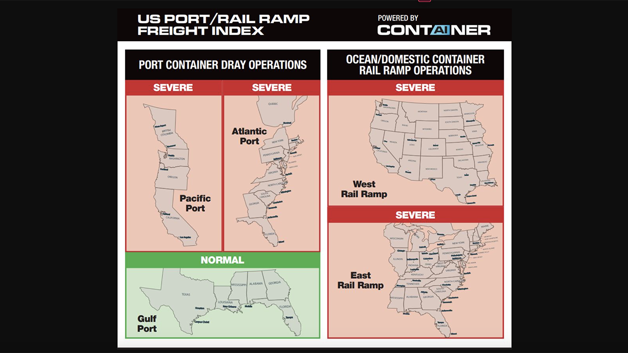 ITS Logistics U.S. Port/Rail Ramp Freight Index for May 2024. (Image Courtesy of ITS Logistics)