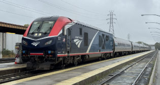 Amtrak Siemens Mobility-built ALC42 321, pulling Train 90, the northbound Palmetto, at Richmond, Va. (William C. Vantuono Photograph)
