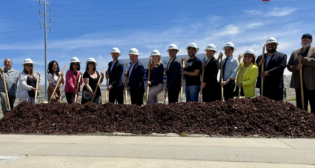 Santa Clara VTA on June 8 held a groundbreaking ceremony for the Eastridge to BART Regional Connector Project, extending light rail service from the existing Alum Rock Light Rail Station to the Eastridge Transit Center with an elevated guideway, located primarily in the center of Capital Expressway. (Santa Clara VTA Photograph)